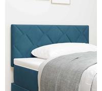 Genérico Cabecero LED con cabecera Azul Oscuro 90 cm Cuero sintético,Camas y Accesorios,Cabeceros y pies de cama-3338198