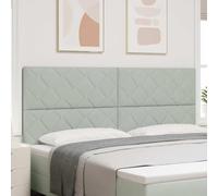 Genérico Cabecero LED con cabecera Gris Claro 200 cm Cuero sintético,Mobiliario,Camas y Accesorios,Cabeceros y pies de cama-3338560