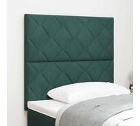 Genérico Cabecero LED con cabecera Verde Oscuro 90 cm Cuero sintético,Camas y Accesorios,Cabeceros y pies de cama-3338498