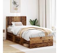 Genérico Cabecero Madera Envejecida Madera de ingeniería,Mobiliario Accesorios,Cabeceros de Cama,105 x 7 x 100 cm-889623