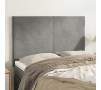 Genérico Cabeceros 4 Unidades Terciopelo Gris Claro 72x5x78/88 cm,Cabeceros y pies de cama-3116100