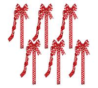 Genérico Cabinet Bows - 6-Piece 39 Inch Valentine's Romantic Decor, Large Holiday Heart Bows For Kitchen | For Party, Door, Window, Stair, Wall, Cabinet, Wardrobe, Furniture, Tree