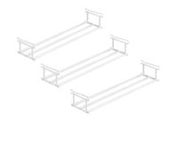 Genérico Cabinet Telescopic Shelf, Multifunctional Expandable Shoe Rack Organizer, Under Cabinet Shelf - for Shoe or Clothing Storage and Organization (White,3PCs)