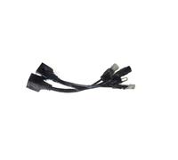 Genérico Cable adaptador PoE pasivo, alimentación a través de Ethernet, divisor PoE, inyector RJ45 de 12-48 V for sistemas de cámaras IP de seguridad.(5 Pairs,Black Color)