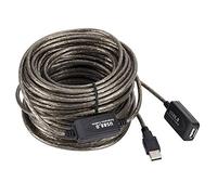 Genérico Cable alargador USB 2.0 con amplificador de señal sin concentrador USB, acceso a todos los dispositivos USB, alta intensidad de señal del 100%, calidad de conexión superior al 80% (20M)