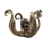 Generico Cable Cartas Poulpe Skull | 11.81 pulgadas de Poulpe Comptoir Food | Estatua decorativa de resina retro | Soporte de té -cup, decoración de mesa para el hogar del restaurante de bar en la