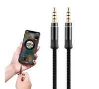 Genérico Cable de audio de 3,5 mm - Cable para auriculares | Cable auxiliar de nailon de 1,5 m, 3 m, 3,5 mm | Adaptador de extensión de cable auxiliar Jack macho a macho para altavoz, auriculares