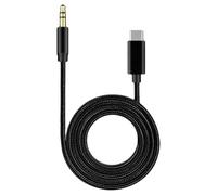 Generico Cable de audio jack - Cable jack de auriculares de 3,5 mm - apantallado estéreo de 1 metro para auriculares de coche, ordenador, audio de calidad