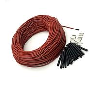 Genérico Cable de calefacción de Suelo de 220V, Cable de calefacción de Fibra de Carbono de 12K, Radiante eléctrico para Suelo cálido, casa Verde (tamaño : 30m)