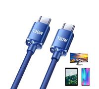 Genérico Cable De Carga Rápida PD Tipo C - Càble Dè Datos D́e Càrga Dë 120 W Ďe Velocidad Ultraalta | Cab̃le Universal Dė Sincronización USB-Ć A UŠB Para Teléfonos Inteligentes, Cables D́e Caŗga Řáp
