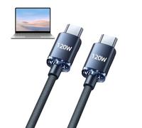 Genérico Cable De Carga Rápida PD Tipo C - Càble Dè Datos D́e Càrga Dë 120 W Ďe Velocidad Ultraalta | Cab̃le Universal Dė Sincronización USB-Ć A UŠB Para Teléfonos Inteligentes, Cables D́e Caŗga Řáp