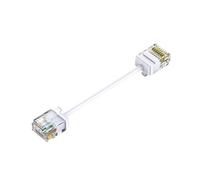 Genérico Cable de red Cat6/Cat6a Slim RJ45 UTP, Cable de conexión Cat 6 de 10Gbps for Panel PS5 for cambiar flexible, 1 paquete(Cat6A White UTP,0.3M)