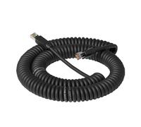 Genérico Cable de red industrial RJ45 de 8 pines, cable de señal en espiral retráctil, RJ45 a Cat6A, cadena de remolque Gigabit, doble blindaje, línea de resorte(Black,10M)