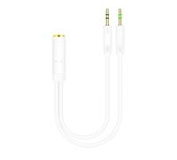 Generico Cable divisor para auriculares para ordenador - Jack de 3,5 mm para PC hembra A, 2 macho de 3,5 mm | Splitter A Y Audio Para Micrófono, Cable Aux Adaptador De Auriculares Para Micrófono Para