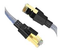 Genérico Cable Ethernet CAT 8 10M 15M 20M 40GBps 2000MHz Cable de puente RJ45 de red for enrutador portátil for juegos(CAT 8 Gray Braided,1.5M)