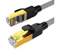 Genérico Cable Ethernet Cat6 - Cable LAN de red Gigabit | Par de aluminio revestido de cobre de 6,1 mm, Conector RJ-45, Uso en interiores, Transferencia de datos de alta velocidad, vertical anti
