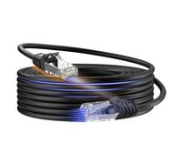 Genérico Cable Ethernet Cat6 conector de red Circular LAN 26AWG RJ45 50M 30M 20M adecuado for enrutador PS 5 ordenador Internet al aire libre(0.2mx2)