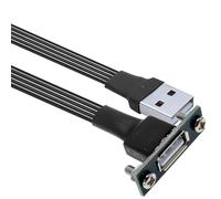 Genérico Cable Extensor USB 2.0 Macho a, Montaje con Tornillo, Datos y alimentación, 20-300 cm, Flexible