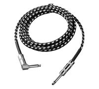 Genérico Câble guitare 6.35mm droit coudé - Cordon audio blindé OFC haute fidélité | Jack instrument renforcé basse mandoline studio scène home practice pro débutant