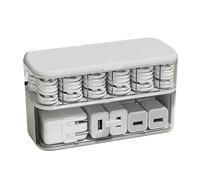 Genérico Cable Organizer, Cord Storage, 9.06in Wire Case, Clear Design, Sectioned Compartments for Desk Setup, Drawer Space, Charger Management, Home Office, Tech Accessories, Clutter Control