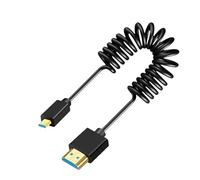 Genérico Cable Para Cámara Y Monitor | Cable para Videocámaras con Alta Velocidad de Transmisión | Cordón Compacto Delgado de Resorte Elástico para Fotografía en Espacios Reducidos Exteriores