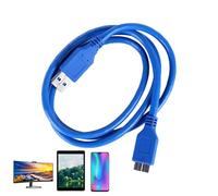 Genérico Cable para disco duro: cobre de 100 cm, cable USB A B, enlace de señal de datos, línea de conexión de dispositivo | Perfecto para cajas de discos móviles, tareas de transferencia de computa