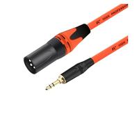 Genérico Cable XLR hembra/macho de 3,5mm a 3 pines, Cable de Audio equilibrado de 1/8 pulgadas, Mini Jack TRS estéreo macho a micrófono XLR, 0,3 M-15M(Orange-OR-M,1m)