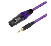 Genérico Cable XLR hembra/macho de 3,5mm a 3 pines, Cable de Audio equilibrado de 1/8 pulgadas, Mini Jack TRS estéreo macho a micrófono XLR, 0,3 M-15M(Purple-VT-F,1m)