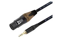 Genérico Cable XLR hembra/macho de 3,5mm a 3 pines, Cable de Audio equilibrado de 1/8 pulgadas, Mini Jack TRS estéreo macho a micrófono XLR, 0,3 M-15M(Black-BN-F,1m)