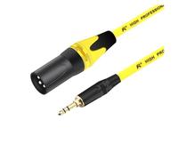 Genérico Cable XLR hembra/macho de 3,5mm a 3 pines, Cable de Audio equilibrado de 1/8 pulgadas, Mini Jack TRS estéreo macho a micrófono XLR, 0,3 M-15M(Yellow-YE-M,1m)