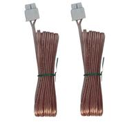 Genérico Cables para altavoces con conectores Speaker Cables Wires Cords 2 Pin Red Gray Pack (2x Pieces) compatible with Panasonic Home Audio System