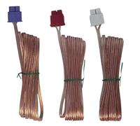 Genérico Cables para altavoces con conectores Speaker Cables Wires Cords 2 Pin Red Gray Pack (3x Pieces) compatible with Panasonic Home Cinema System