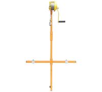 Genérico Cabrestante Manual de 14,8 m y Perchas Plegables de 150 kg: Herramientas Esenciales para la instalación de Aires acondicionados Exteriores, Equipo de elevación Resistente para una fácil inst