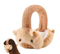 Generico Cache-Oreilles d'Hiver - Cache-Oreilles en Peluche Capybara Doux et Chaud | Bandeau Pliable pour Oreilles | Sports de Plein Air Ski Snowboard Temps Froid Automne Moto Cyclisme, verde caqui
