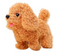 Generico Cachorro Robot - Simulador de perro electrónico con caminata, ladrido y escobillero - Cachorro de peluche realista - Para niños, casa, viaje, interior y exterior