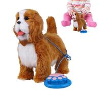 Generico Cachorros robot, peluche animal de compañía que camina y que ladra - Perro robot realista | Para niños, regalo compañero doméstico, juego fiesta cumpleaños espacios domésticos