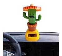 Genérico Cactus Dashboard Ornament - Solar Dancing Toy for Car Interior | Acrylic with Shaking Head Design, Cute Auto Decoration, Fun Travel Gift, Vehicle, SUV, Truck, Sedan, Driver and Birthday