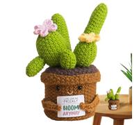 Genérico Cactus De Ganchillo Positivo,Planta Tejida A Mano para Niños - Muñeca con Forma De Cactus Inspiracional para Coleccionistas Practicantes De Mindfulness Niños Sensibles