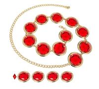 Generico Cadena de cintura para mujeres - Para disfraces de disfraz, cinturón cadena piedras rojas, para Halloween, carnaval, fiesta de máscaras, Año Nuevo, Navidad, Festival, Anime Fotografía