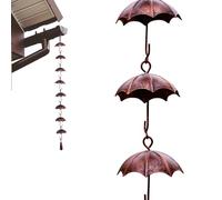 Generico Cadena de la lluvia - Decorativa de jardín para recogida de agua | cadena para canalón decorativa | para propietarios de casa, arquitectos paisajistas, patio exterior, entrada patio protección