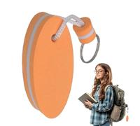 Generico Cadena flotante - Keychain on Water | para barco para contenedores de seguridad | | Cadenas flotantes ovaladas | Accesorios para deportes acuáticos Bolsa escolar colgante para esello, naranja