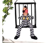 Generico Cage prisionera de Halloween - Artencia carcelaria en jaula aterradora, propósito activado por el sensor de luz Motion, pantalla prisionero gritando fantasmal
