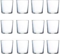 Genérico Caja de 12 Vasos Modelo Ruta - 36 abricado en Vidrio Resistente - Apto para lavavajillas - 12 Uds Totales