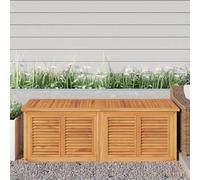 Genérico Caja de almacenaje de jardín con Bolsa Teca Maciza 150x50x55 cm,Cajas de almacenaje para exteriores-363272