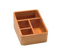 Genérico Caja de Almacenamiento de Bambú con Diseño de Esquinas Redondeadas, Organizador Creativo para Maquillaje y Artículos Diversos, Proceso de Carbonización Natural