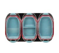 Generico Caja de almacenamiento para señuelos - Organizador magnético impermeable con 3 compartimentos transparentes | Caja de almacenamiento para anzuelos y para el aparejo portátil