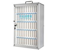 Genérico Caja de Almacenamiento para teléfonos móviles, Armario de Almacenamiento para teléfonos móviles de aleación de Aluminio para Montaje en Pared con Cerradura de Seguridad - Taquilla de Oficina