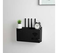 Genérico Caja de Almacenamiento Router casa Inalámbrica WiFi TV Set-Top Box Montado En La Pared de Almacenamiento En Rack para La Sala de Estar Dormitorio Clasificación de Almacenamiento