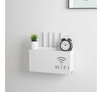 Genérico Caja de Almacenamiento Router casa Inalámbrica WiFi TV Set-Top Box Montado En La Pared de Almacenamiento En Rack para La Sala de Estar Dormitorio Clasificación de Almacenamiento