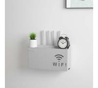 Genérico Caja de Almacenamiento Router casa Inalámbrica WiFi TV Set-Top Box Montado En La Pared de Almacenamiento En Rack para La Sala de Estar Dormitorio Clasificación de Almacenamiento